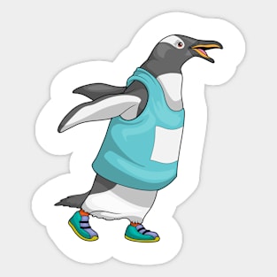 Penguin Runner Running Sports Sticker